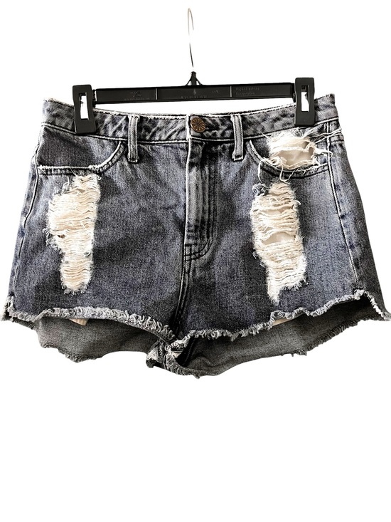 Show Me Your MuMu Pants - Show Me Your Mumu Blue Distressed Cutoff Denim Shorts Size 6/28‎